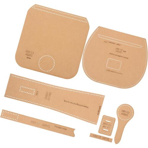 Leather Purse Pattern Template DIY Wallet Tools Set for Handcrafting, Leather Cutting Dies and Wallet Accessories
