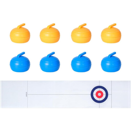 Compact Curling Set for Leisure Time Multiplayer Game for Boys and Adults