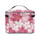 Durable Travel Makeup Organizer Case Polyester with Large Capacity Portable Makeup Brush Bag, Flowers Pattern 4