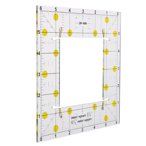 Plastic Sewing Ruler Square Quilting Ruler Data Display Easy to Read Numbers for Quilting and Clothes Making