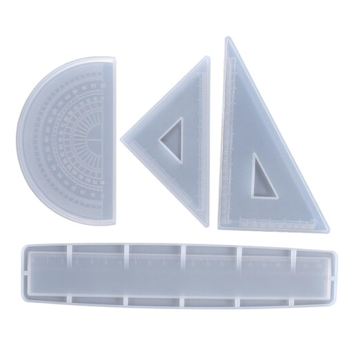 Triangle Silicone Mold for DIY Ruler Making with Waterproof Epoxy Resin Craft Use