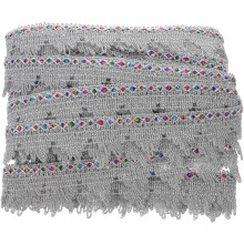 1 Silver Braided Fringe Trim Gold Lace Ribbon for Sewing Decorative Clothing Curtain Upholstery Embroidery Fabric Accessories
