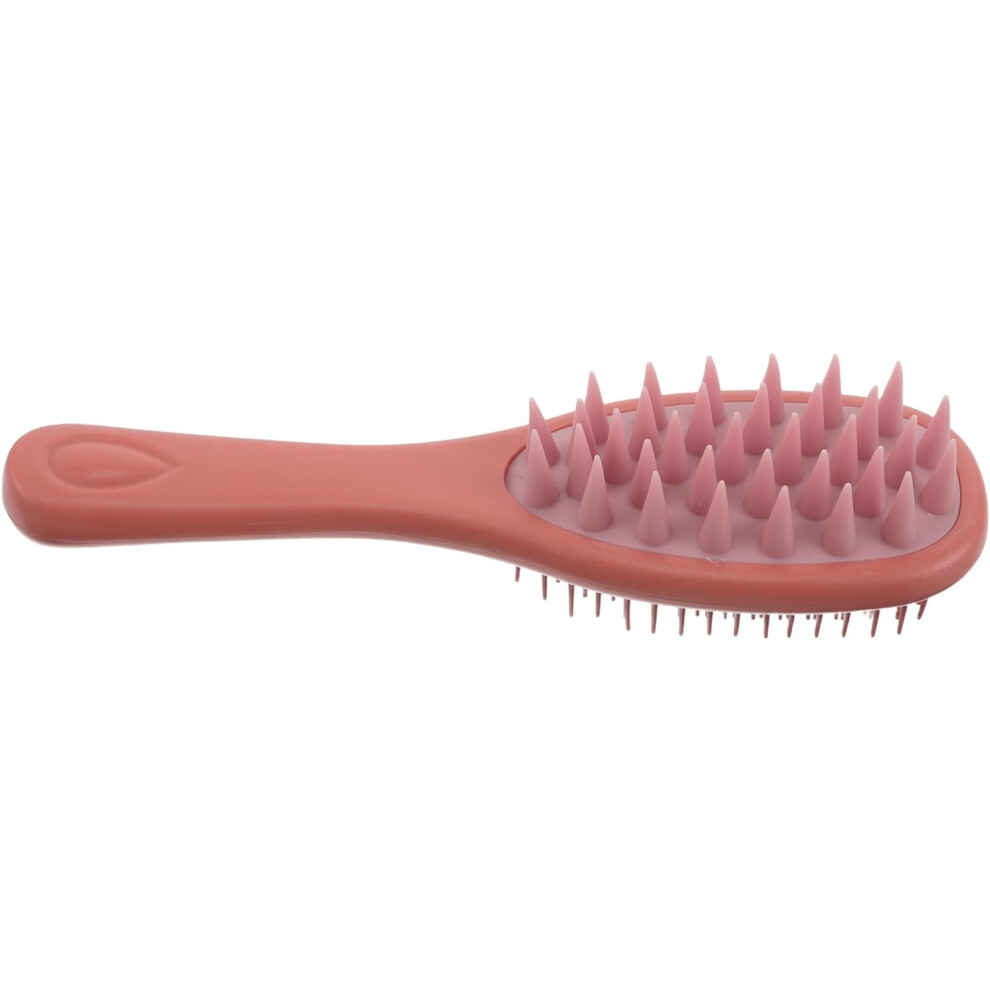 Hkhbjs Long Handle Silicone Shampoo Brush With Double-Sided Hair Scrubber And Scalp Massager