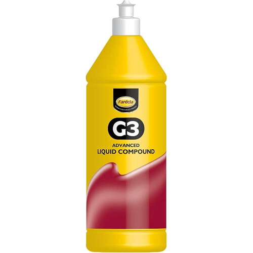 Farecla G3 Advanced Liquid Compound 500ml Bottle + White Compounding Foam 14mm 2