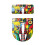 Geometric Pattern Cat Adjustable Toilet Lid Dust Cover Set with Elastic Bottom 2