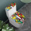 Geometric Pattern Cat Adjustable Toilet Lid Dust Cover Set with Elastic Bottom 3