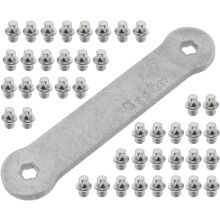 Set di 51 viti antiscivolo in acciaio per pedali di bicicletta con chiave, accessori per bici da strada e mountain bike pieghevoli