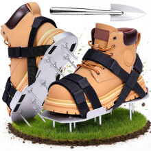 Ohuhu Metal Lawn Aerator Shoes, Pre-Assembled Grass Aerator Shoes with Heavy Dut