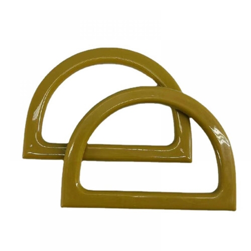 Ανοιξιάτικο καφέ τσαντάκι χειρός με επίπεδη δακτυλίδι από ρητίνη, φορητό ξύλινο 1