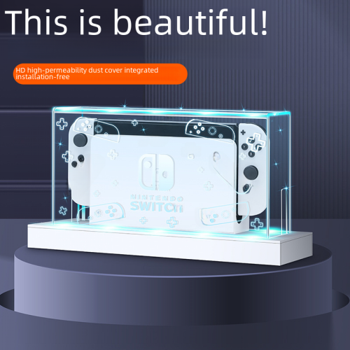 Passer til Nintendo Switch støvdeksel, lysende baseboks, akrylkonsollskall til Switch, spillkonsolltilbehør 1