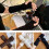 Women's Polyester Long Fingerless Winter Gloves with Retro Cable-Knit Pattern, Half-Finger Design for Easy Operation 2