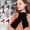 Women's Polyester Long Fingerless Winter Gloves with Retro Cable-Knit Pattern, Half-Finger Design for Easy Operation 7