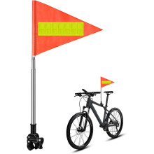 Bandeira de segurança telescópica reflexiva do carro de golfe Bandeira do triângulo laranja 1.65M
