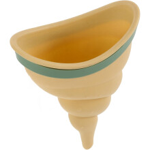 Urinoir féminin portable de voyage avec entonnoir en silicone anti-fuites, gobelet à urine portable jaune