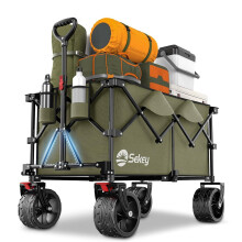 Sekey 200L Folding Festival Trolley with All-Terrain Extra Wide Wheels and Brake