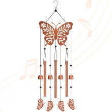 Meng Jiaran Butterfly Wind Chimes for Garden 22.4'' Hanging Wind Chime Gardening
