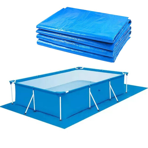 Pool Ground Cloth, Foldable Rectangular Pool Ground Mat for Inflatable Pools & F