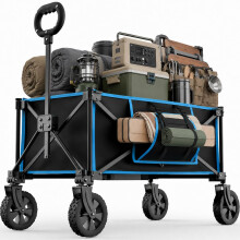 Morpilot Folding Festival Trolley on Wheels - Foldable Camping Cart 150lbs Pull