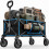 Morpilot Folding Festival Trolley on Wheels - Foldable Camping Cart 150lbs Pull 1