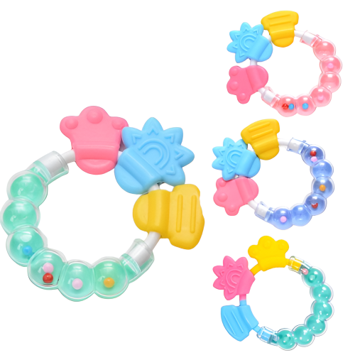 Teether leanbh bata teether teether silicone naíonán sealbhóir fiacla molar creathadh teether 2