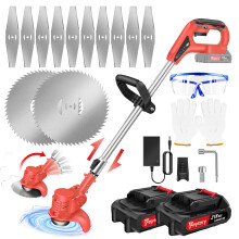 21V Cordless Strimmer, Grass Trimmer 90 Head Adjustment, Garden Strimmer Cordle