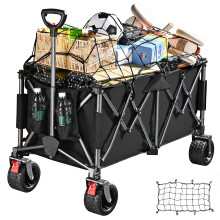 300L Festival Trolley on Wheels, Beach Camping Trolley Heavy Duty, Large Folding