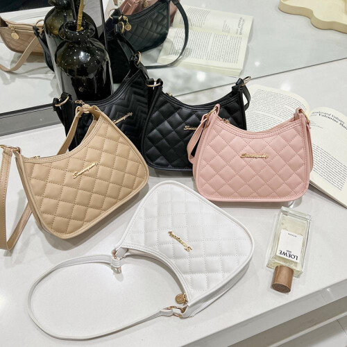 Borsa da ascella ricamata, borsetta da donna, borsa a tracolla versatile e alla moda. 2