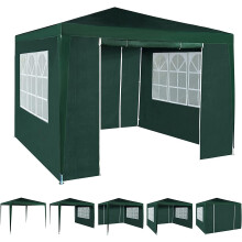 Event Gazebo with 4 Side Panels, Outdoor Waterproof Party Tent Marquee with Coat