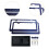 License Plate Frame for Women with Rhinestones Blue 2 pcs 6