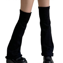 (Black) Women's Over The Knee Knitted Leg Warmers Socks Warm Flared Thigh High Leg Covers Footless Stockings for Winter Fashion linen brown