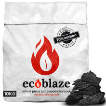 Ecoblaze 10Kg Lumpwood Charcoal – Premium & Restaurant Grade Smokeless Natural c