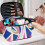 Travel Makeup Case with Brush Slots Durable Geometric Design 5