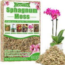 ZeeDix 85g Natural Sphagnum Moss for Plants - Long Fiber Natural Orchid Moss for