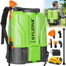 SYLSTAR 16L Battery Powered Knapsack Sprayer, 120PSI Cordless Backpack Sprayer C