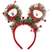 (snowman head) Creative Hair Hoop Stylish Hair Accessory Sparkling Star Detail Headdress For Family Gatherings And School Event Glitter tree