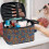 Large Make Up Bag Multi-Function Makeup Organizer With Brush Storage Makeup Case Friend Bohemian Floral 5