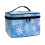 Cosmetic Makeup Bag with Brush Slots Snowflake Pattern 8.86 2