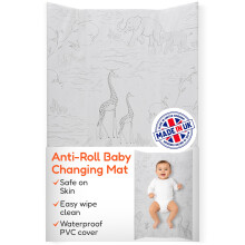 Babycurls Deluxe Anti-Roll PVC Wedge Nappy Baby Changing Mat with Curved Sides a