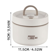 Portable insulated lunch container set, single-tier, microwave-safe, stackable stainless steel, hot food, unisex—work, picnics, camping (L, Blue)