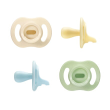 Tommee Tippee Ultra-Light StayPut Dummy, 0-6m, 4-Pack, One-Piece Silicone Soothe