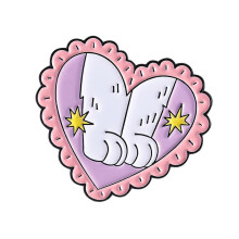 (QHXZ4933) Stylish Heart Cats Brooch Jewelry Sturdy Metal Construction Versatile Wearable Accessory For Teen Girls Multicolor