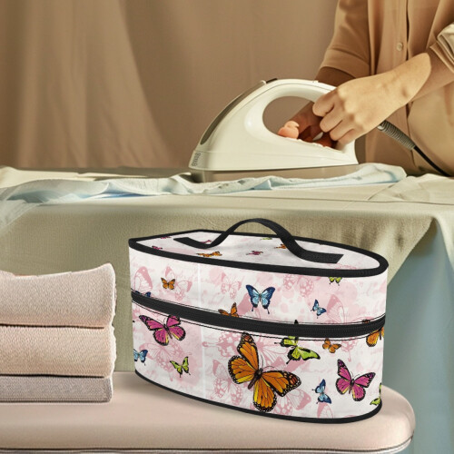Pastel Butterflies Garment Steamer Case Portable Reusable 1