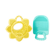 Bright Starts Sunny Soothers 2pk Multi-Textured Bpa Free Baby Teethers in Cute S