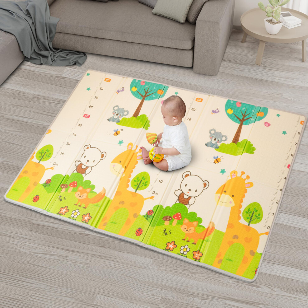 Yum Yum's Yumyum's Baby Play Mat - 200X150cm Double-Sided - Soft Waterproof Floor - Foldab