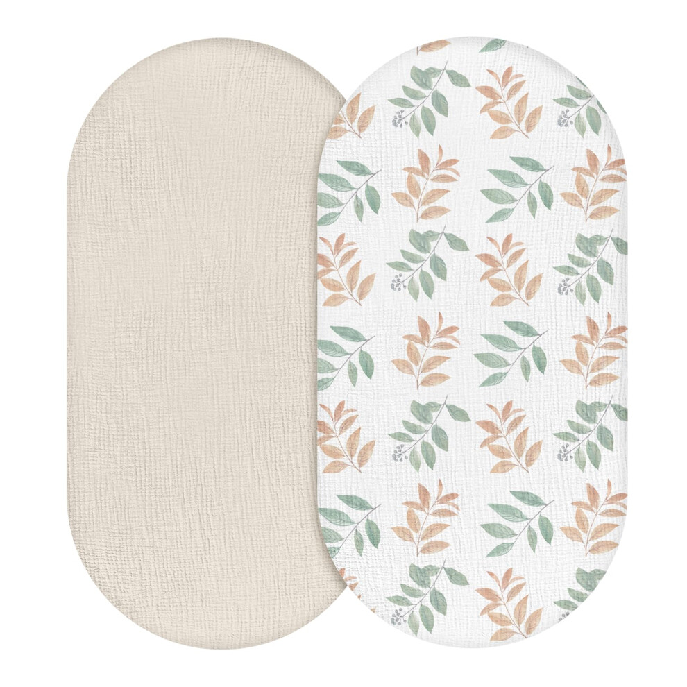 Soarwg Kids Fitted Sheet Pram Pack Of 2, Pram Mattress Cover For Newborns, 100%