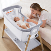 cozydwells Next to Me Crib, 3 in 1 Baby Beside Crib for Babies from Birth to 9kg