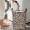 Leopard-Pattern Round Laundry Basket Toy for Clothes Organization & Bathroom/Room Decoration 5