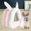 Guinea Pig Cave Bed Pink Small Animal Hideout 8