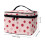 Pink Polka Dot Portable Makeup Bag with Brush Slots 1 Pack 6
