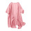 Women's Linen Kimono Cardigan Solid Color Short Sleeve Open 3